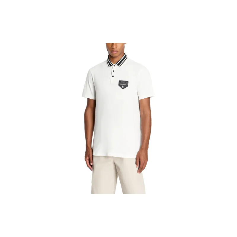 ARMANI EXCHANGE Logo appliqué Piqué Polo Shirt-1