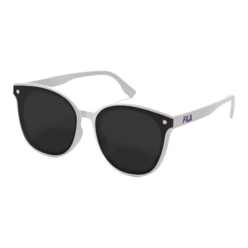 FILA Plate Frame Round Sunglasses Unisex Salt White/Camellia/Transparent Purple