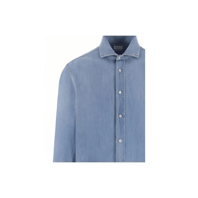 Brunello Cucinelli Long Sleeved Denim Shirt-3