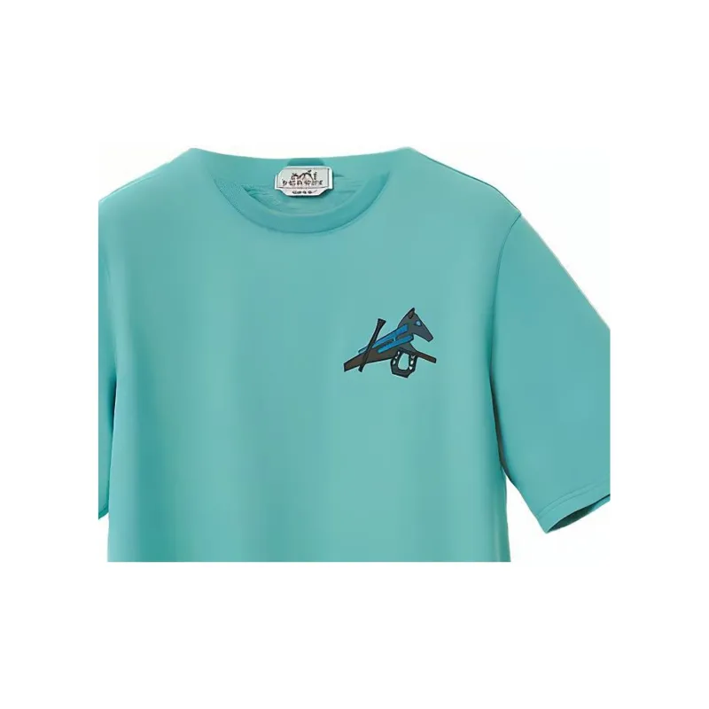 HERMES SS22 T Shirt Men's Porcelain Blue-5