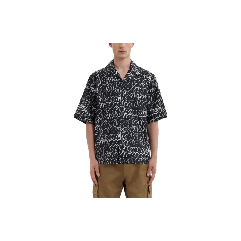MARNI Boxy Fit Tropical Bowling Shirt-1