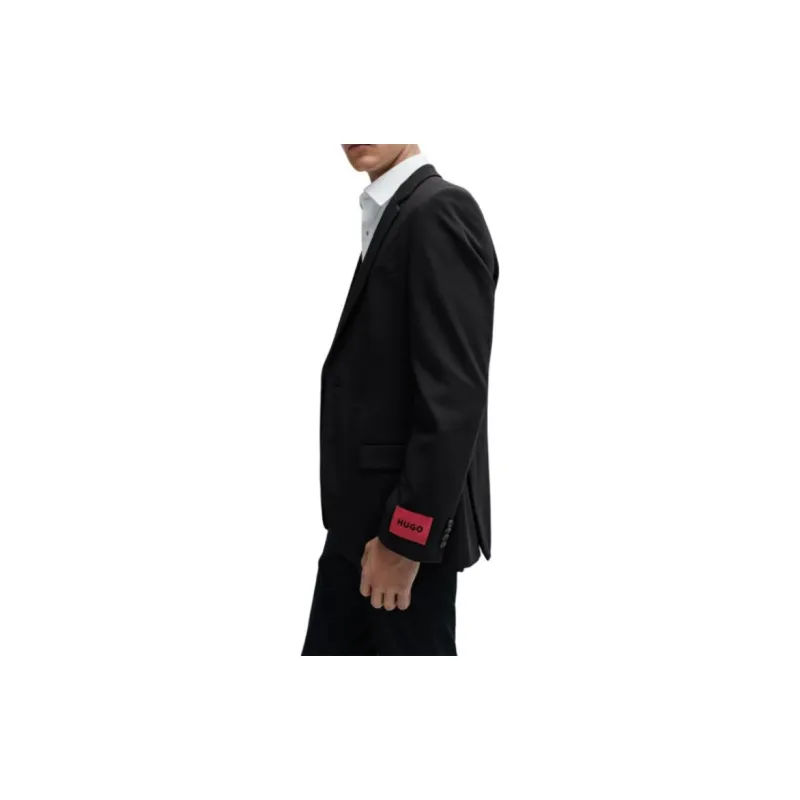 HUGO BOSS Three-Piece Slim-Fit Suit In Performance-Stretch Jersey Business Suits Men's Black-5