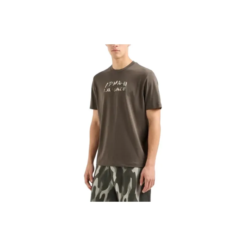 ARMANI EXCHANGE Logo embroidered T shirt-1