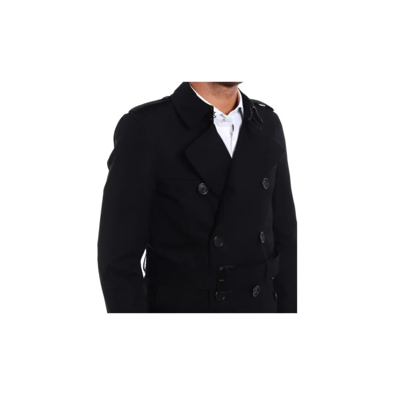 Burberry Trench Coat Men's Black-5