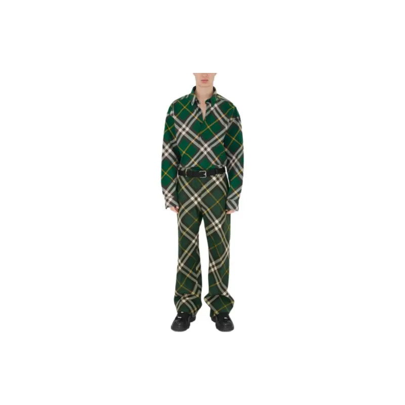 Burberry EKD embroidered Checkered Cotton Shirt-2