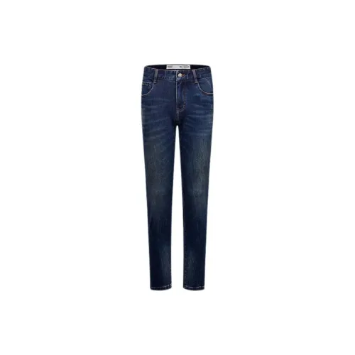 Biyin Leufen Jeans Men 35 Deep Blue