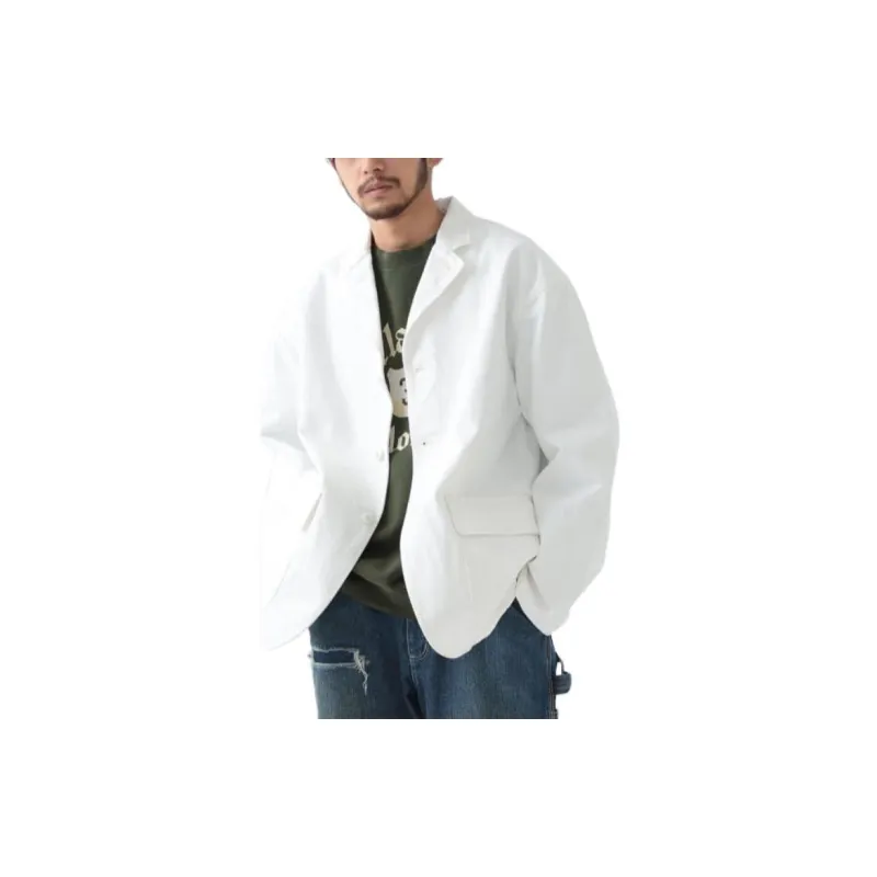 Beams Jackets Men White-1