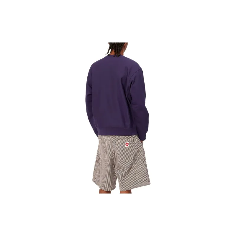 Carhartt WIP American Script Sweatshirt Men's Purple-4