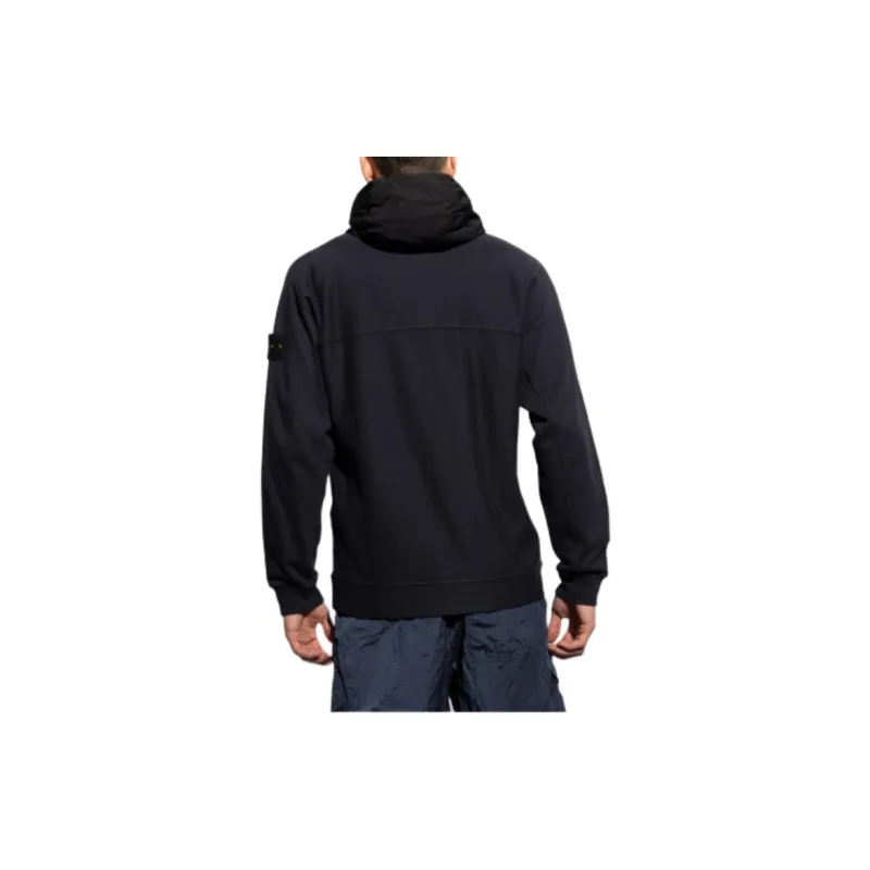 STONE ISLAND Panelled Zip up Hoodie-3