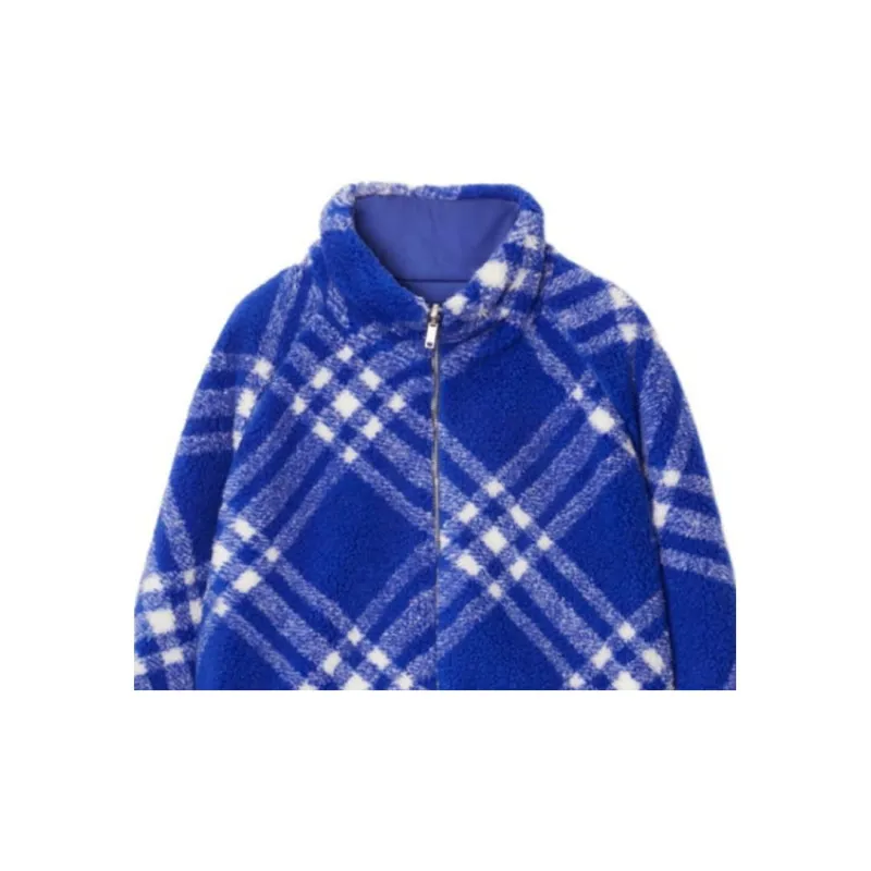 Burberry Check Pattern Fleece Jacket-7