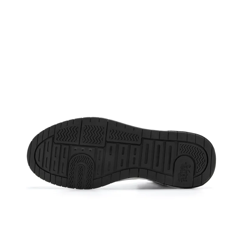 QIAODAN Height Increasing Wear Resistant Water Resistant Slip Resistant High Top Skateboard Shoes Men's Brown Black-4