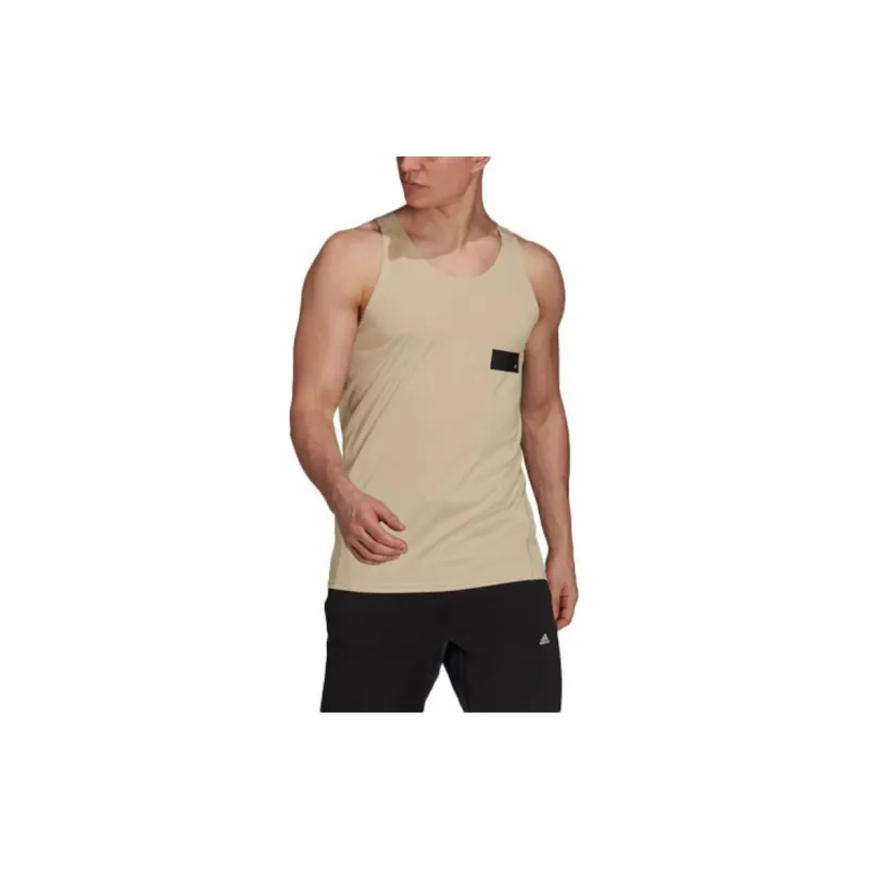 Adidas Tank Tops Men Grassland Brown-2
