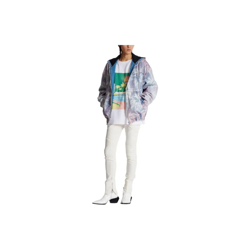 BALMAIN Postcard Printed Loose T Shirt-3