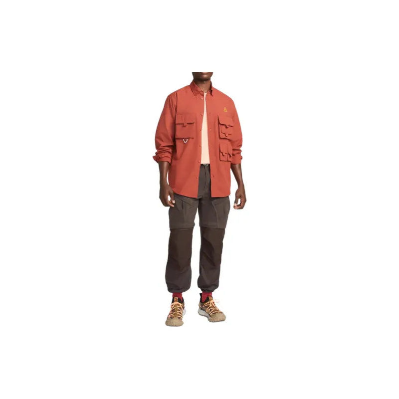 Nike ACG Dri FIT UV Shirt Men's Red Brown-2