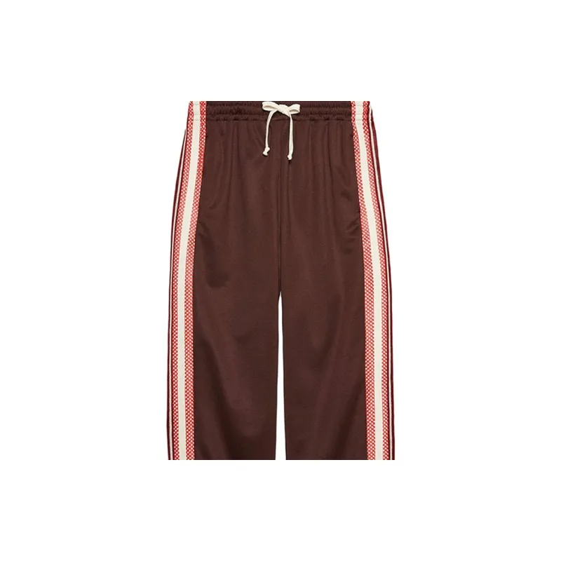 GUCCI Knitted Sports Pants Men's Brown-5