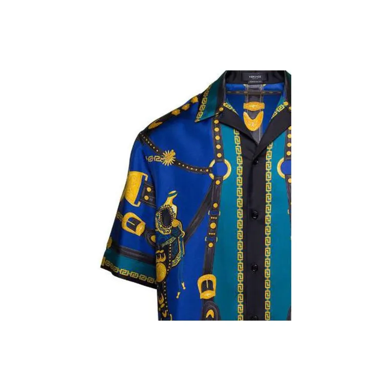 VERSACE Shirts Men Blue-2