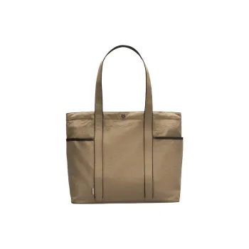 Lululemon Recycled Nylon Tote Bag, Shopping Bag, Shoulder Bag, Handbag Regular Unisex Light Yellow Umber & Black