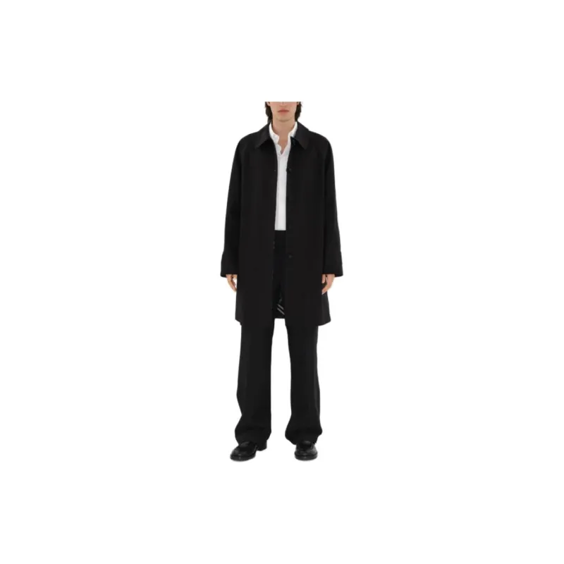Burberry Long Sleeved Checked Trench Coat-2