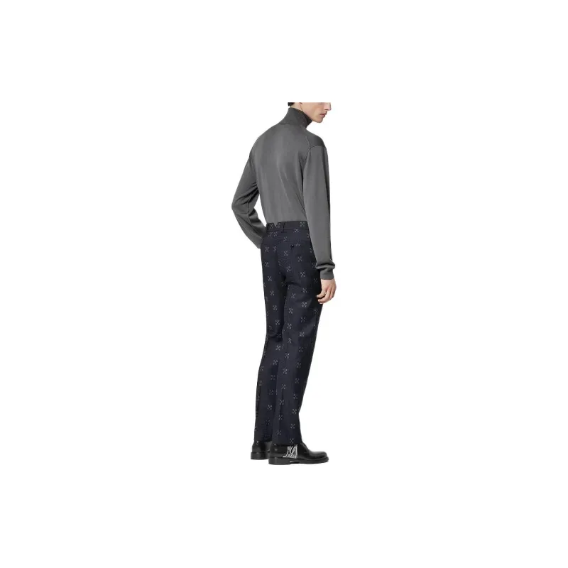 LOUIS VUITTON Wool Pont Neuf Cigarette Pants Casual Pants Men's Gray-2
