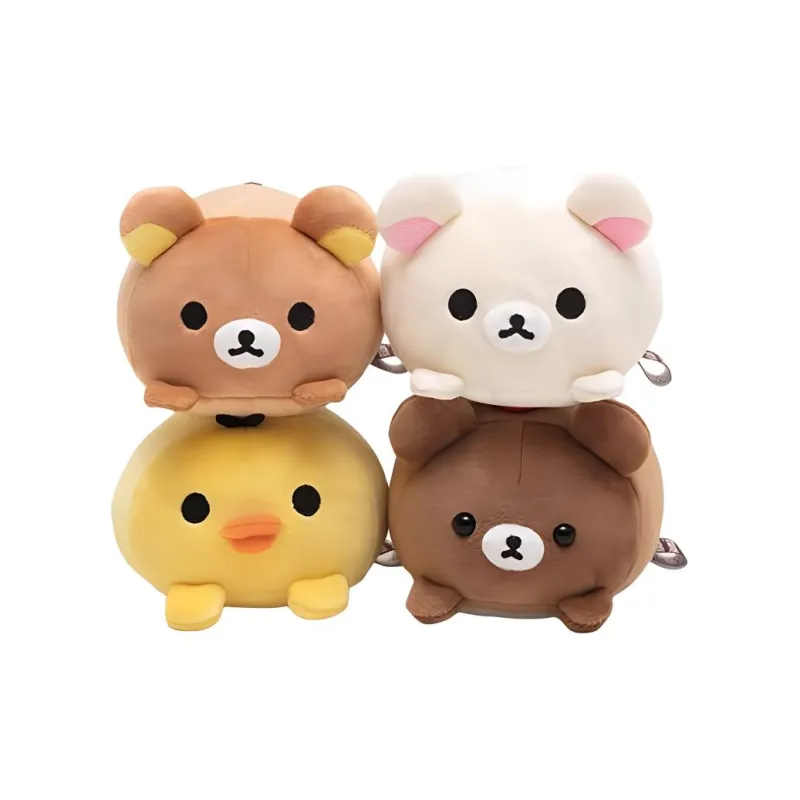 SAN X Rilakkuma, Chinese Steamed Bun, Honey Bear Dolls Plush Doll 9cm Height-3