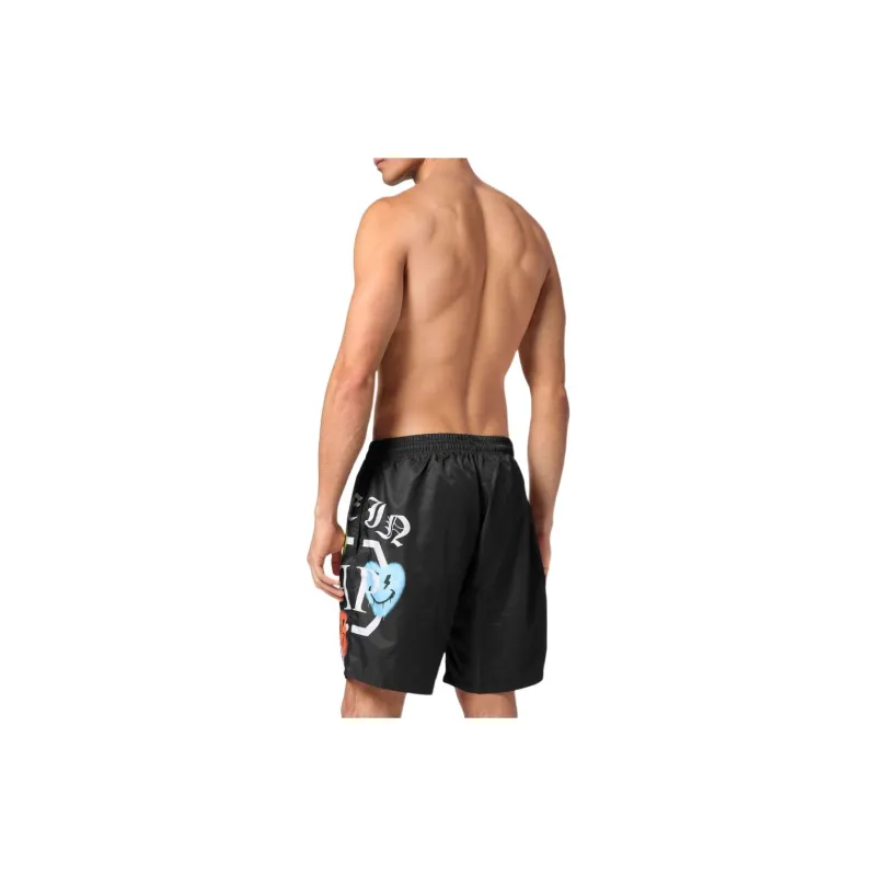 PHILIPP PLEIN Logo print Swim Shorts-2