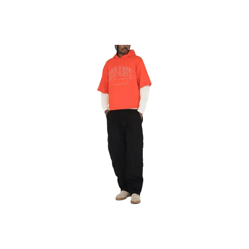 Stussy Short Sleeve Boxy Cropped Hoodie-11