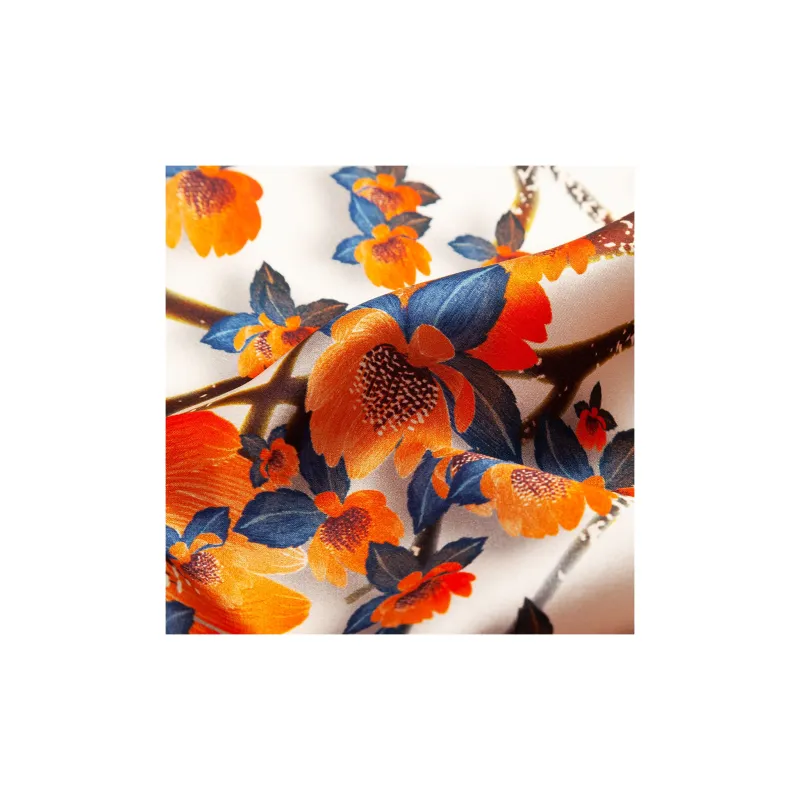 Shanghai Story 100% Mulberry Silk Silk Scarves Women's Patch Bamboo Leaf Flower Gift Box Set-92