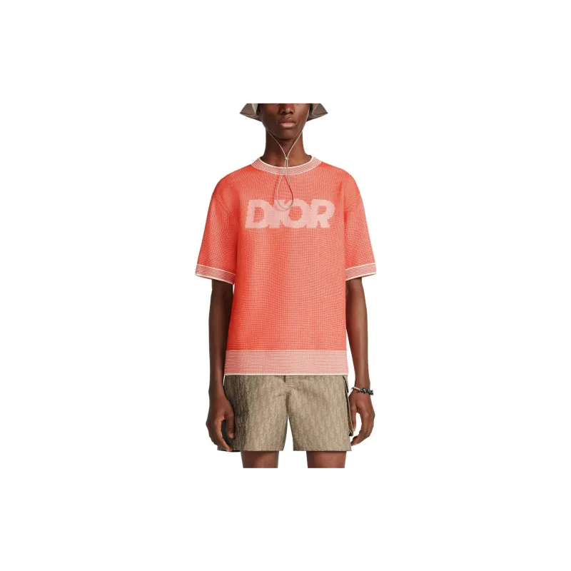DIOR SS23 T Shirt Men's Coral Red-2