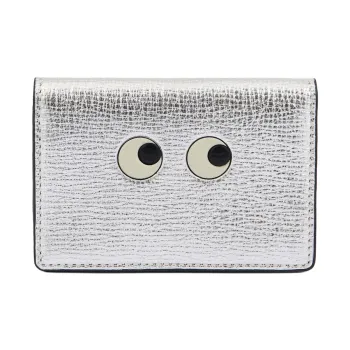 Anya Hindmarch Capra Leather Card Holder Women's Silver