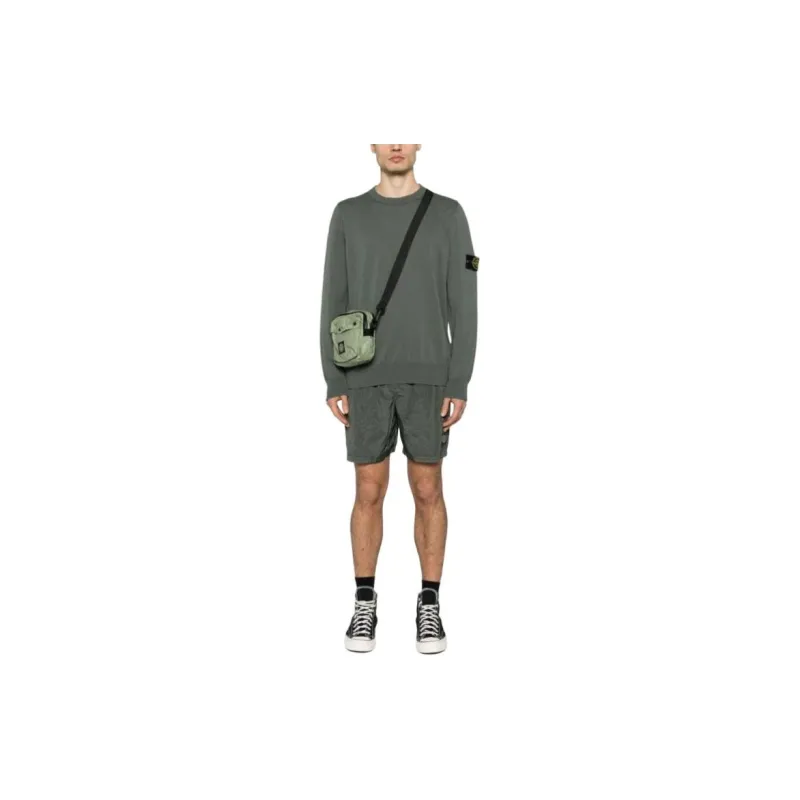 STONE ISLAND Compass Patch Crinkled Finish Swim Shorts-2