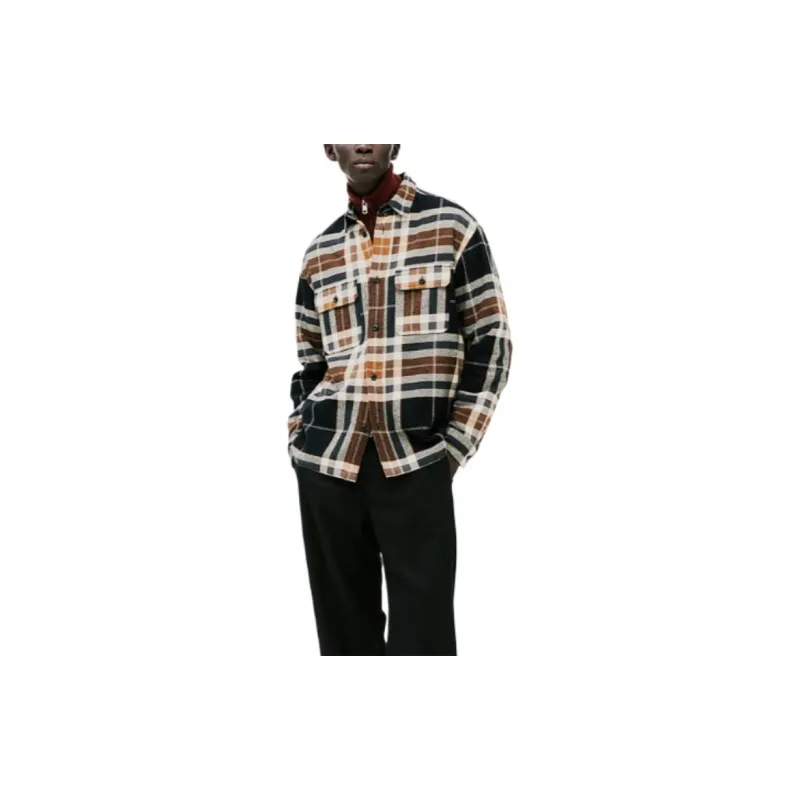 H&M Shirts Men Brown-1