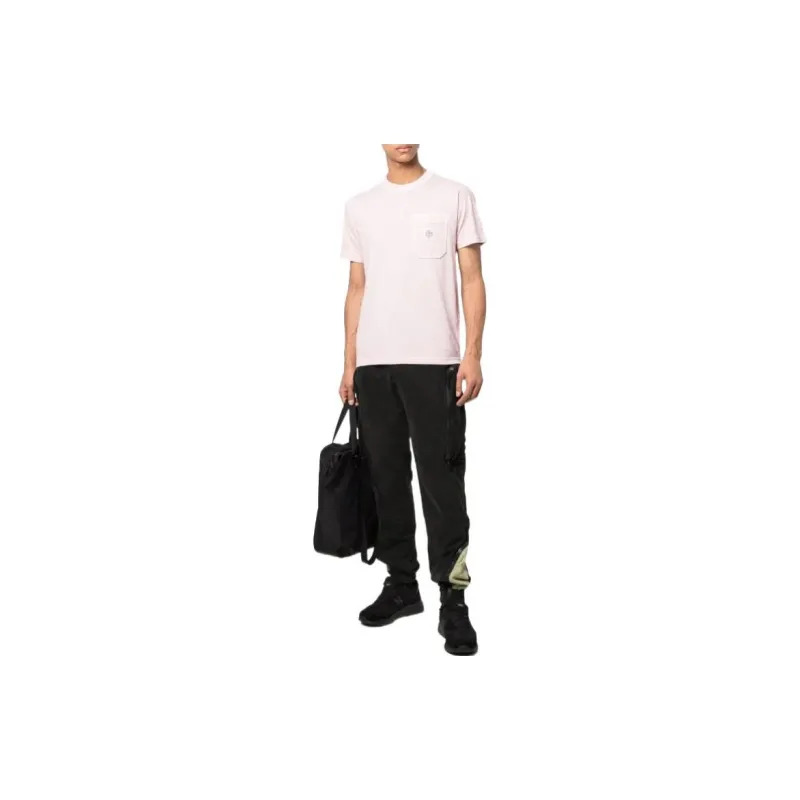 STONE ISLAND T Shirts Men Pink-1