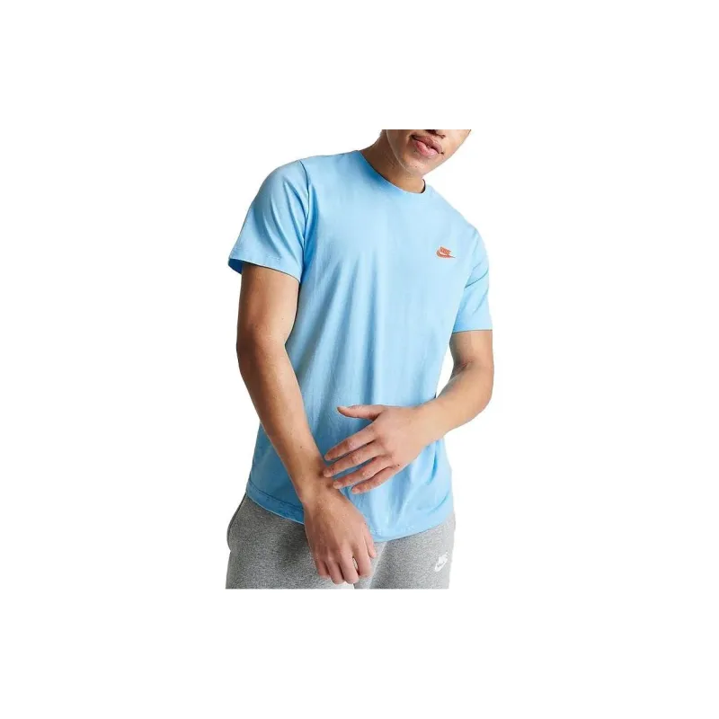 Nike T Shirts Unisex Sky Blue-3