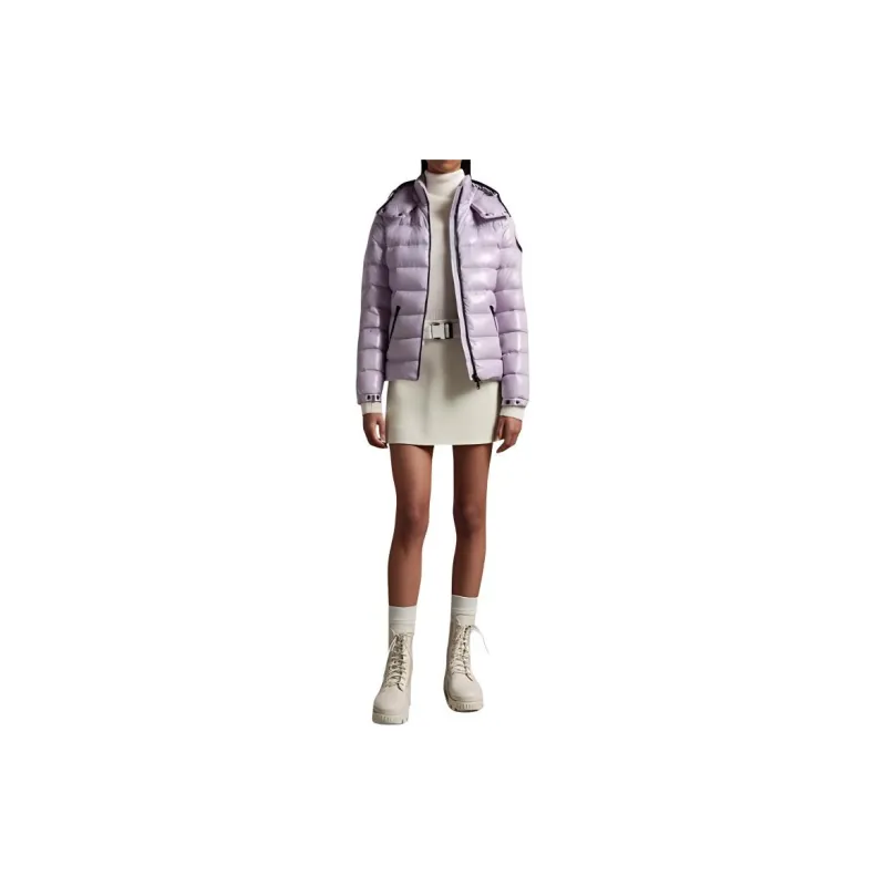 Moncler Buddy Series Down Jackets Women's Light Purple-1