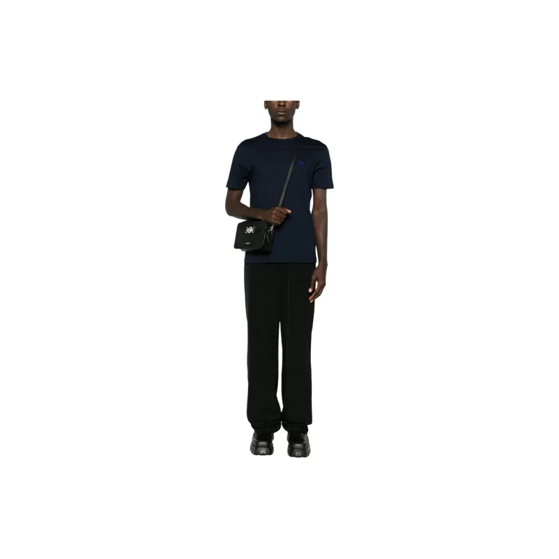 VERSACE Logo-Embroidered Crewneck T-Shirt-2