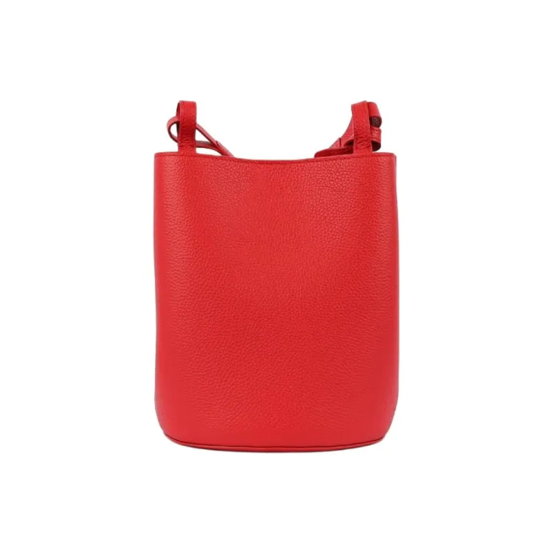 Burberry Cow Leather Bucket Bags Crossbody Bag Shoulder Bag Women's Red-1