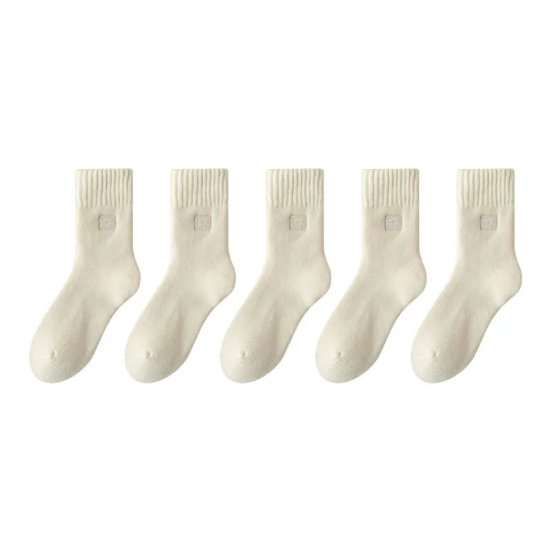 MIIOW Mid Calf Socks Unisex 5 Pack-5