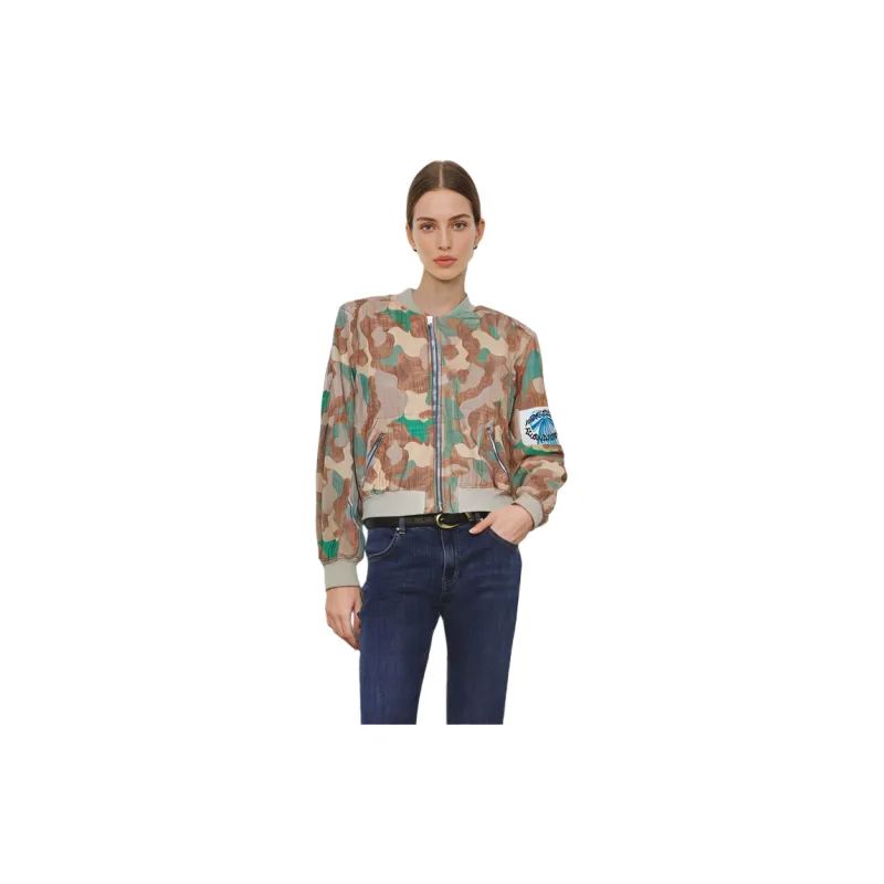 Acne Studios Camouflage Printed Zip Up Bomber Jacket-7