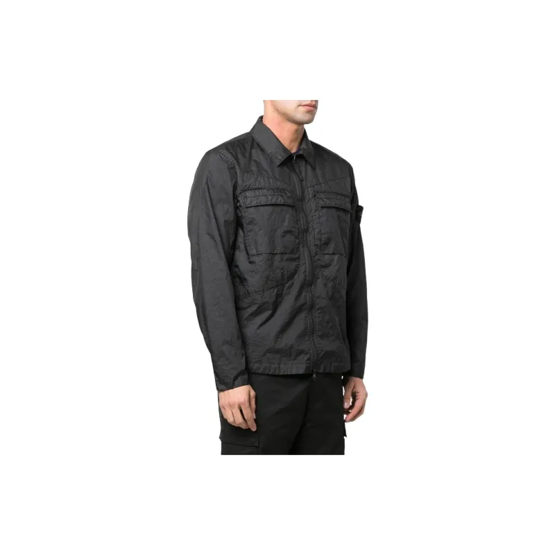 STONE ISLAND SS22 Jackets Coats Men's Black-1