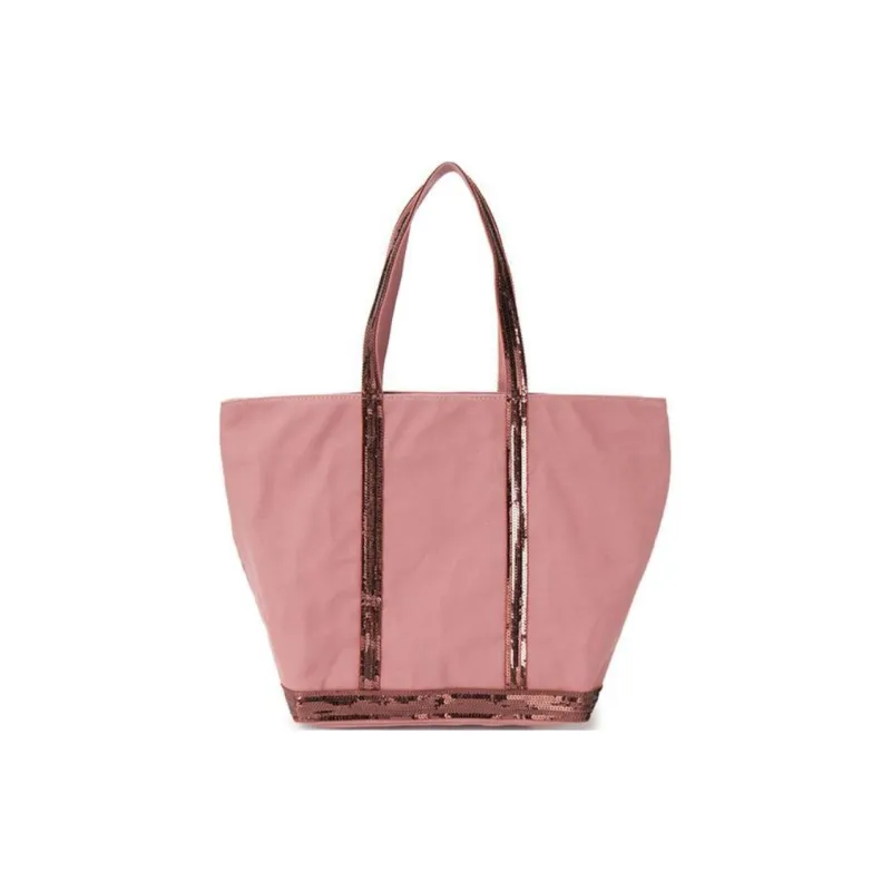 Vanessa Bruno Cotton Tote Bag, Shopping Bag, Shoulder Bag, Crossbody Bag, Handbag Women's Pink-2