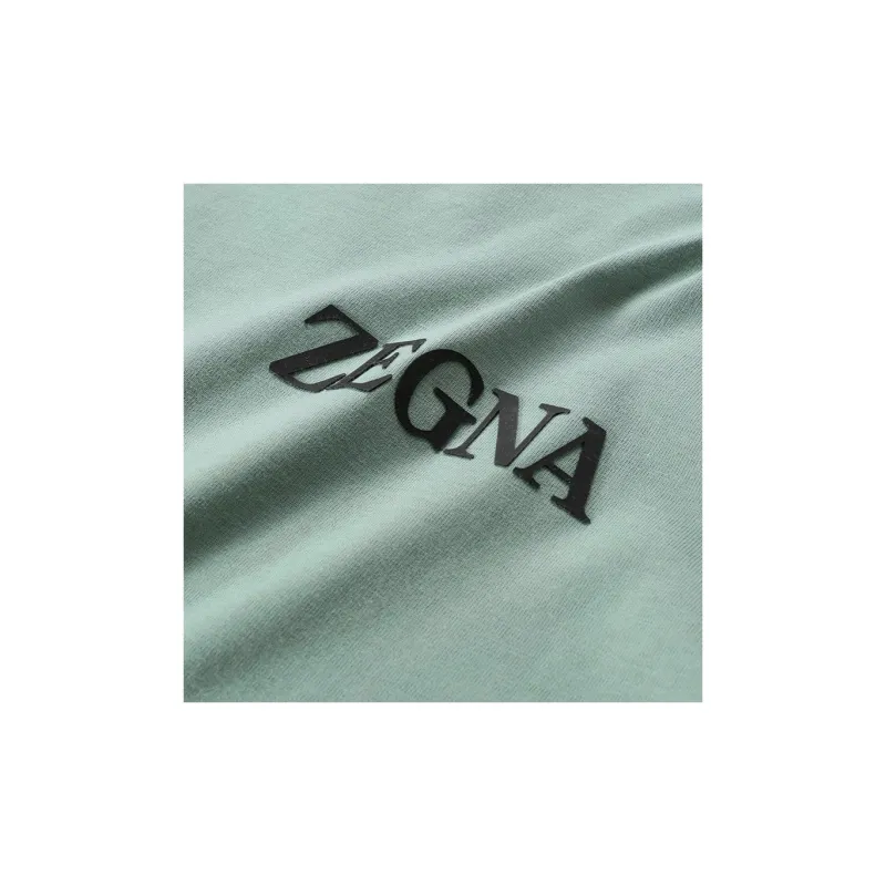 Zegna SS24 T Shirt Men's Pea Green-3