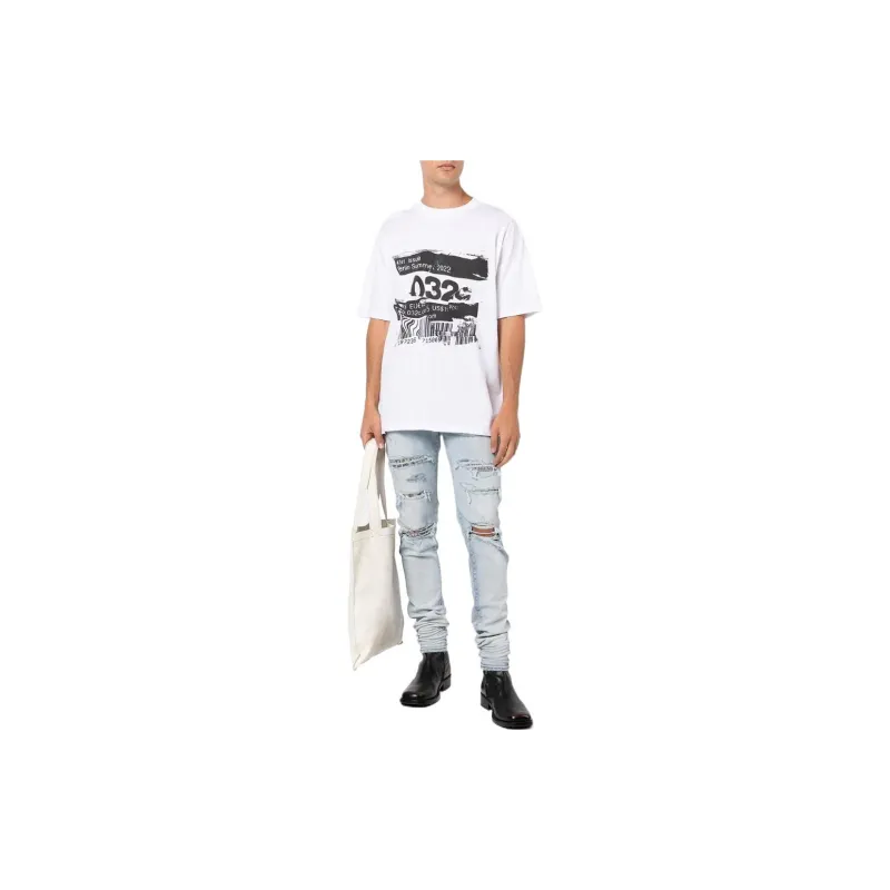 AMIRI Panelled Ripped Distressed Skinny Jeans-1