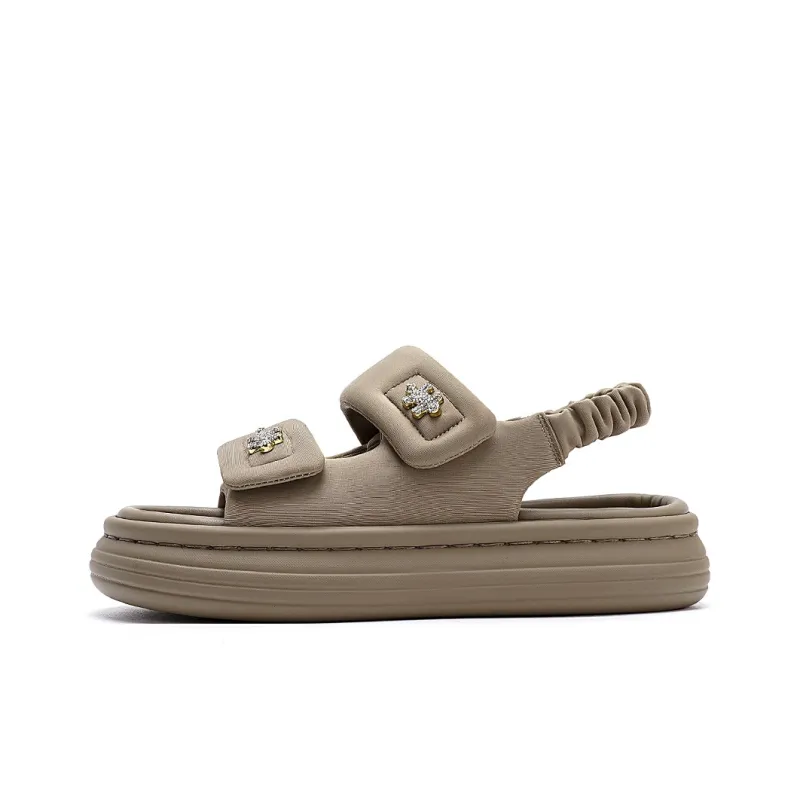 HARSON Beach Sandals Women's Black/Brown-4
