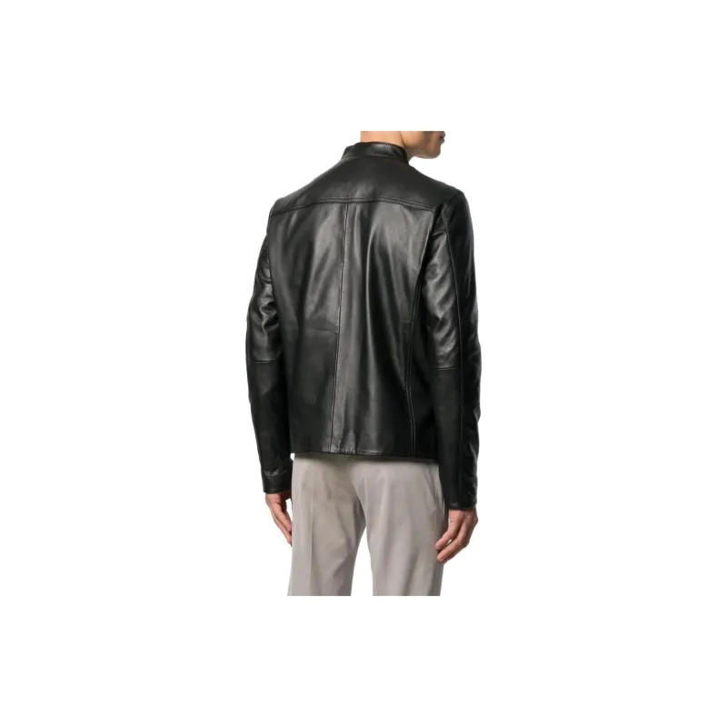 MICHAEL KORS Leather Racer Jacket-2