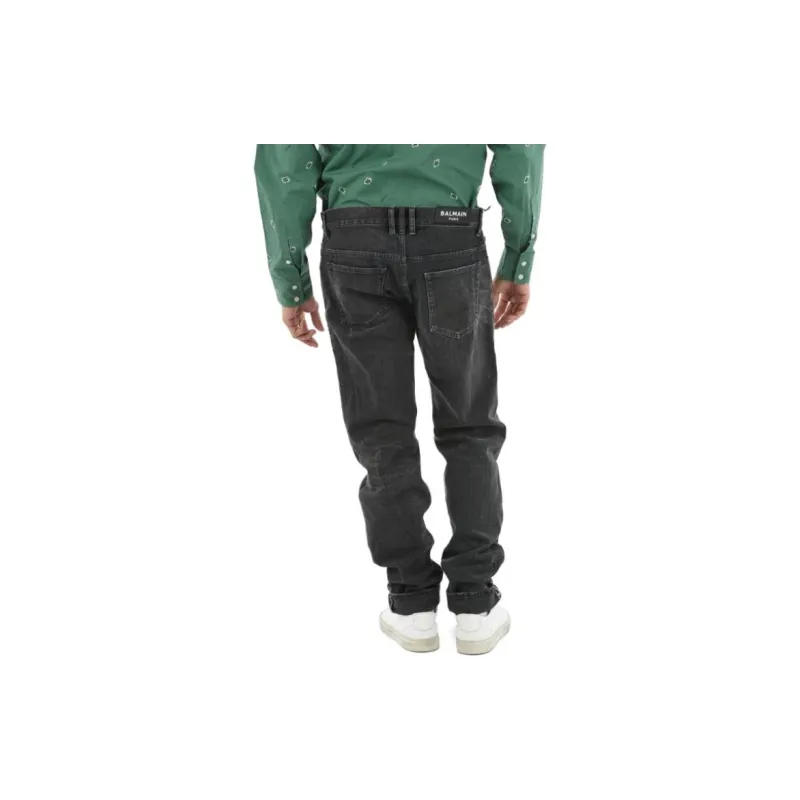 BALMAIN Jeans Men Black-2