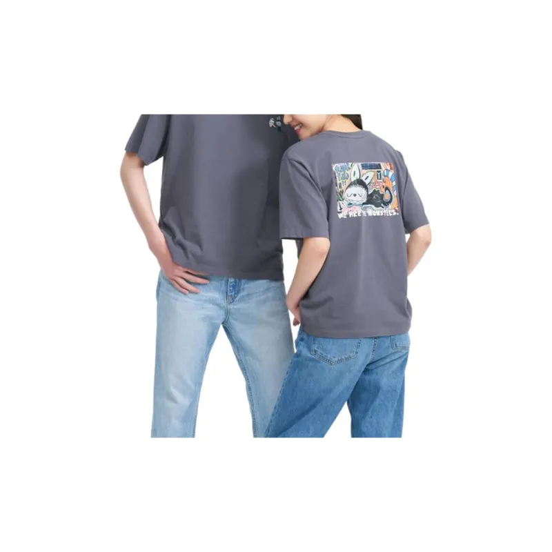 UNIQLO x POP MART T Shirt Unisex Dark Gray-5