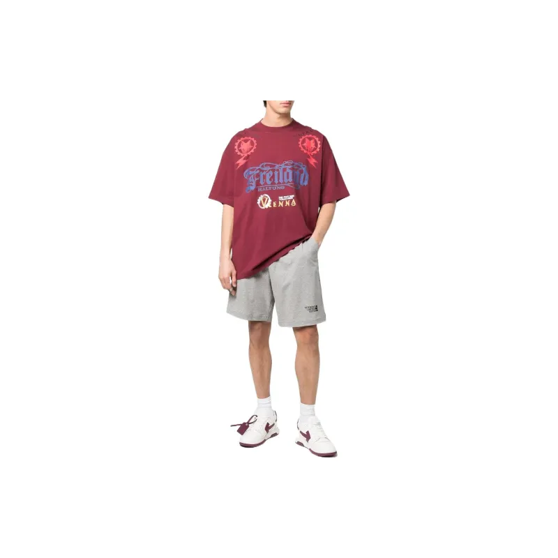 Vetements T-Shirts Unisex Red-1