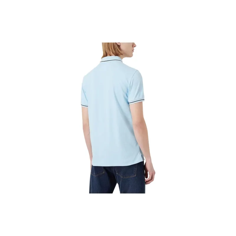 EMPORIO ARMANI Slim fit Stretch Piqué Polo Shirt With Micro Eagle-2