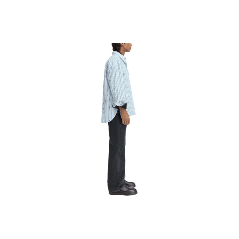 Jacquemus Striped Collared Long Sleeve Shirt-4