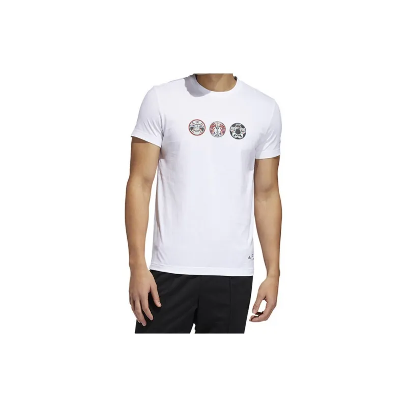 Adidas T Shirts Men White-2